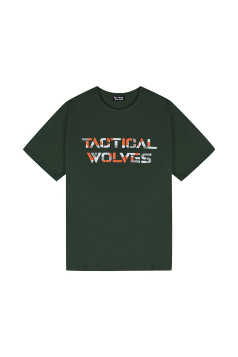 Tactical Wolves Oversize Digi Baskı Tshirt Yeşil - 1