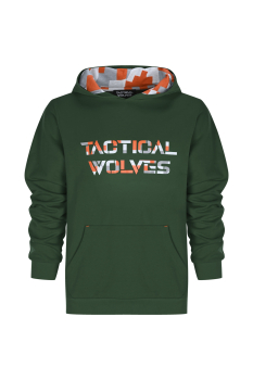Tactical Wolves Oversize Digi Kamo Baskı Hoodie Yeşil - 1