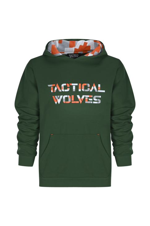 Tactical Wolves Oversize Digi Kamo Baskı Hoodie Yeşil - 1