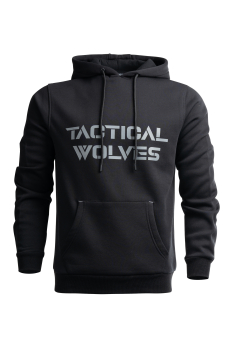 Tactical Wolves Oversize Hoodie Siyah 