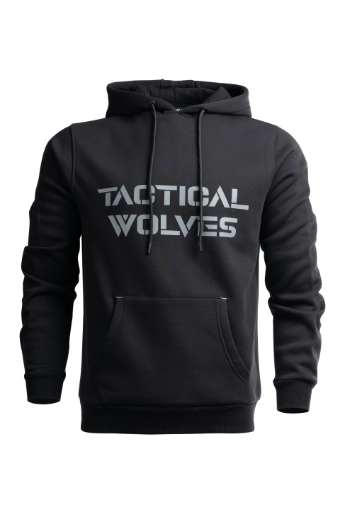 Tactical Wolves Oversize Hoodie Siyah - 1