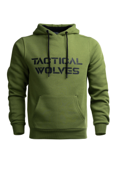 Tactical Wolves Oversize Hoodie Yeşil 