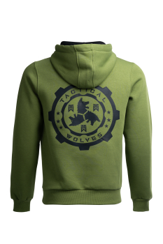 Tactical Wolves Oversize Hoodie Yeşil - 2