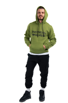 Tactical Wolves Oversize Hoodie Yeşil - 5