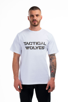 Tactical Wolves Oversize Kamuflaj Baskılı Tshirt Beyaz - 4